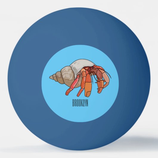 Balle De Ping Pong Illustration de crabe ermite (Devant)
