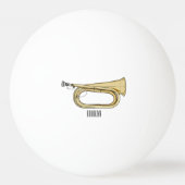 Balle De Ping Pong Illustration de dessin animé Bugle (Devant)