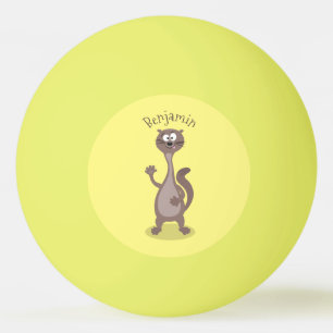 Balle De Ping Pong Illustration de dessin animé de belette drôle