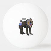 Balle De Ping Pong Illustration de dessin animé Mandrill (Dos)