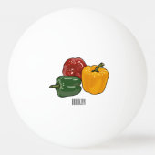 Balle De Ping Pong Illustration de dessin de Capsicum (Dos)
