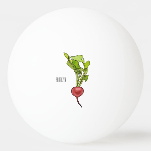 Balle De Ping Pong Illustration de dessin Radish (Devant)
