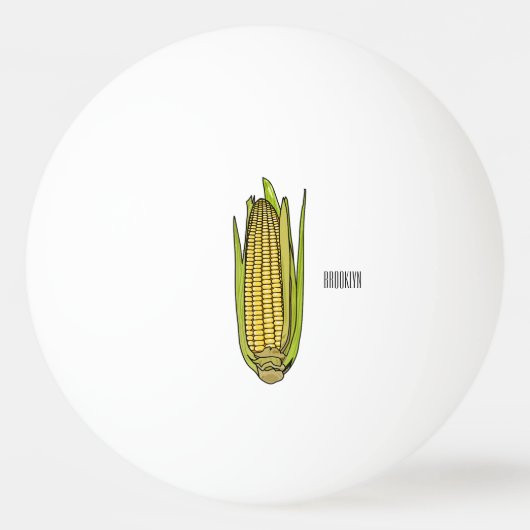 Balle De Ping Pong Illustration de dessin sur le maïs (Devant)