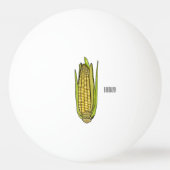 Balle De Ping Pong Illustration de dessin sur le maïs (Dos)