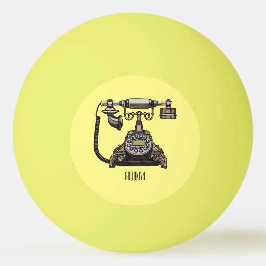 Balle De Ping Pong Illustration de dessin téléphonique (Devant)