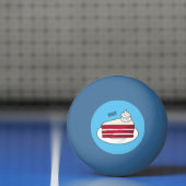 Balle De Ping Pong Illustration de gâteau en velours rouge (Filet)
