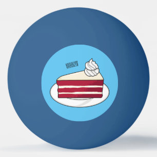 Balle De Ping Pong Illustration de gâteau en velours rouge