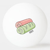 Balle De Ping Pong Illustration de gâteau suisse roll / roll (Dos)