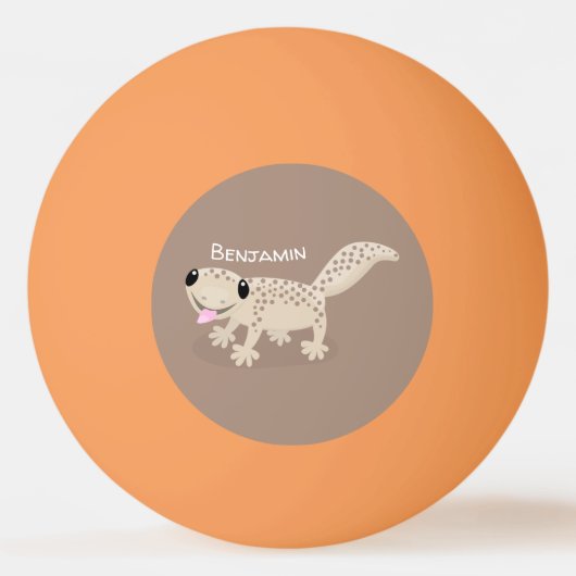 Balle De Ping Pong Illustration de gecko tan tan mignon (Devant)