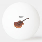 Balle De Ping Pong Illustration de guitare acoustique (Dos)