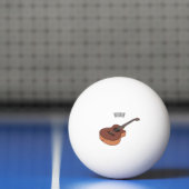 Balle De Ping Pong Illustration de guitare acoustique (Filet)