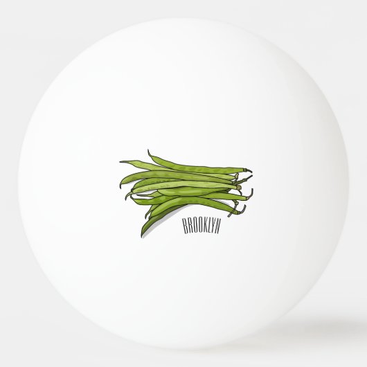 Balle De Ping Pong Illustration de haricots verts (Devant)