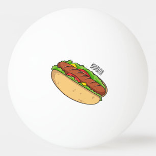 Balle De Ping Pong Illustration de Hot dog