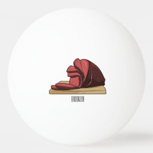 Balle De Ping Pong Illustration de jambon