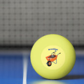 Balle De Ping Pong Illustration de la brouette en brouette orange trè (Filet)
