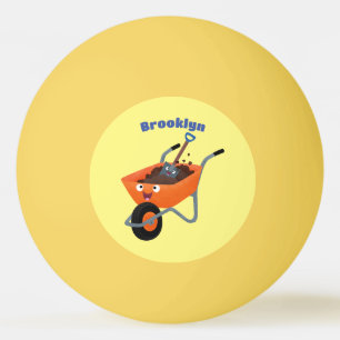 Balle De Ping Pong Illustration de la brouette en brouette orange trè