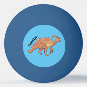 Balle De Ping Pong Illustration de la caricature de dinosaure du para