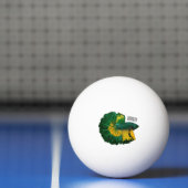 Balle De Ping Pong Illustration de la caricature de poisson de combat (Filet)