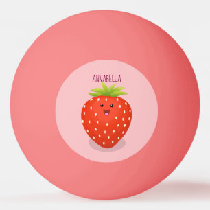 Balle De Ping Pong Illustration de la fraise Cute kawaii