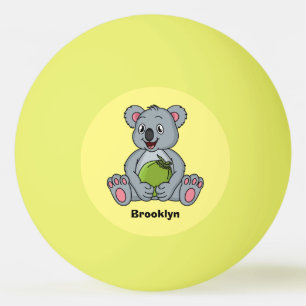 Balle De Ping Pong Illustration de la koala de Cute et de la noix de