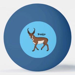 Balle De Ping Pong Illustration de l'antilope Pronghorn