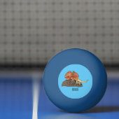 Balle De Ping Pong Illustration de lézard à col frisé (Filet)