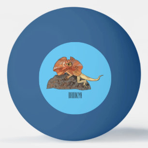 Balle De Ping Pong Illustration de lézard à col frisé