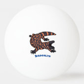 Balle De Ping Pong Illustration de lézard géant affamé (Dos)