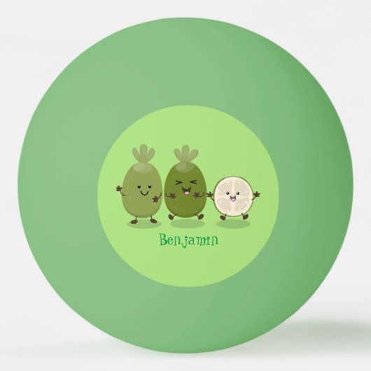 Balle De Ping Pong Illustration de mignonne guava feijoa (Devant)