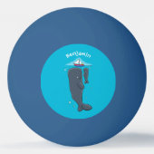 Balle De Ping Pong Illustration de mignons baleines et voiliers (Dos)