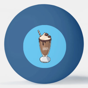 Balle De Ping Pong Illustration de milk-shake au chocolat