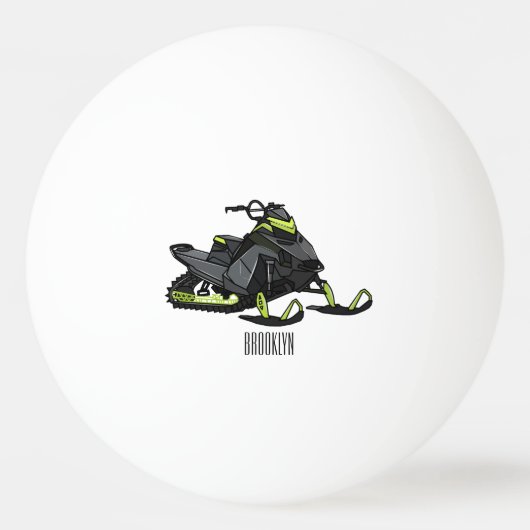 Balle De Ping Pong Illustration de motoneige (Devant)