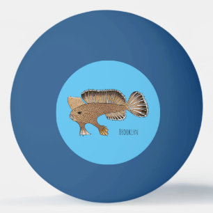 Balle De Ping Pong Illustration de poisson à main