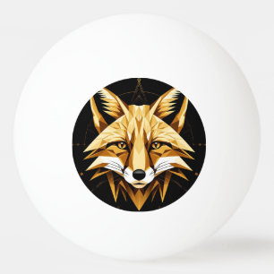 Balle De Ping Pong Illustration de renard géométrique avec des tons d