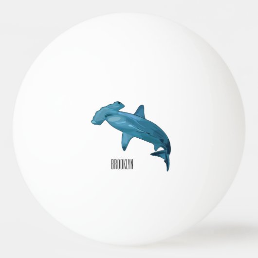 Balle De Ping Pong Illustration de requin marteau (Devant)