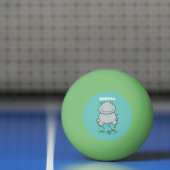 Balle De Ping Pong Illustration de saut en hippo mignon (Filet)