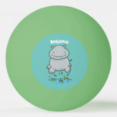 Balle De Ping Pong Illustration de saut en hippo mignon (Dos)