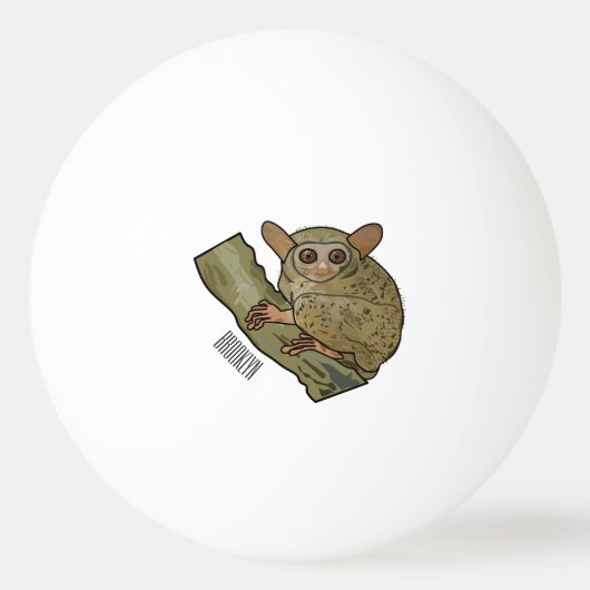 Balle De Ping Pong Illustration de Tarsier (Devant)