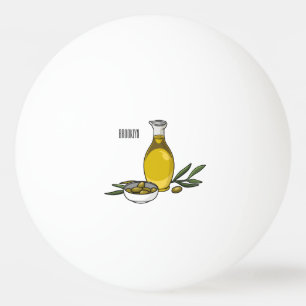 Balle De Ping Pong Illustration d'huile d'olive