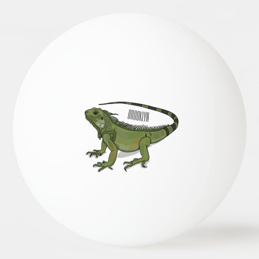 Balle De Ping Pong Illustration d'Iguana (Devant)