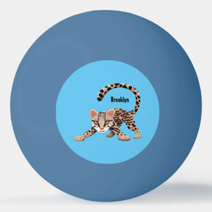 Balle De Ping Pong Illustration d'ocelot mignon