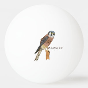 Balle De Ping Pong Illustration d'oiseau américain Kestrel