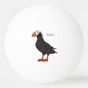 Balle De Ping Pong Illustration d'oiseau bouffon touffu