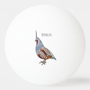 Balle De Ping Pong Illustration d'oiseau de caille de montagne