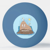 Balle De Ping Pong Illustration drôle de morse joyeux (Dos)