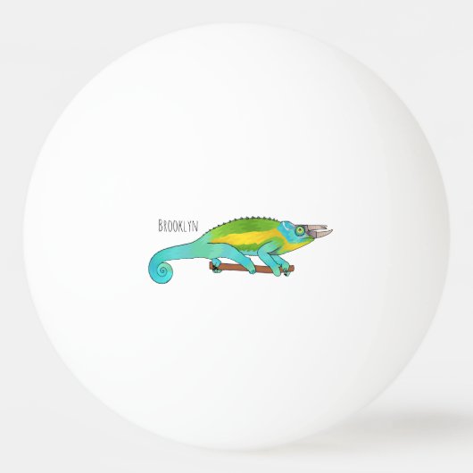 Balle De Ping Pong Illustration du caméléon de Jackson (Devant)