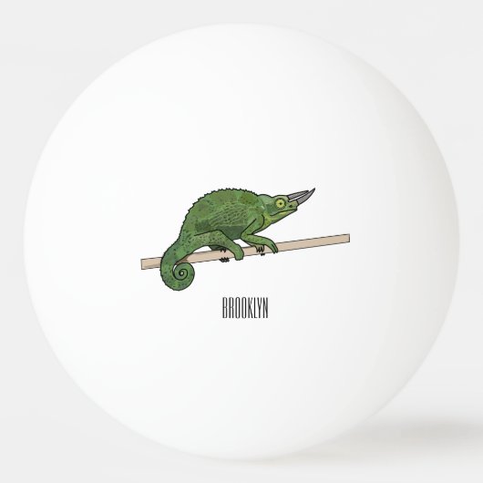 Balle De Ping Pong Illustration du caméléon de Jackson (Devant)