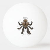 Balle De Ping Pong Illustration du crabe de coco (Dos)