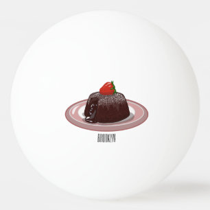 Balle De Ping Pong Illustration du gâteau de lave au chocolat