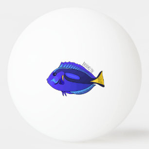 Balle De Ping Pong Illustration du poisson de la cuve bleue